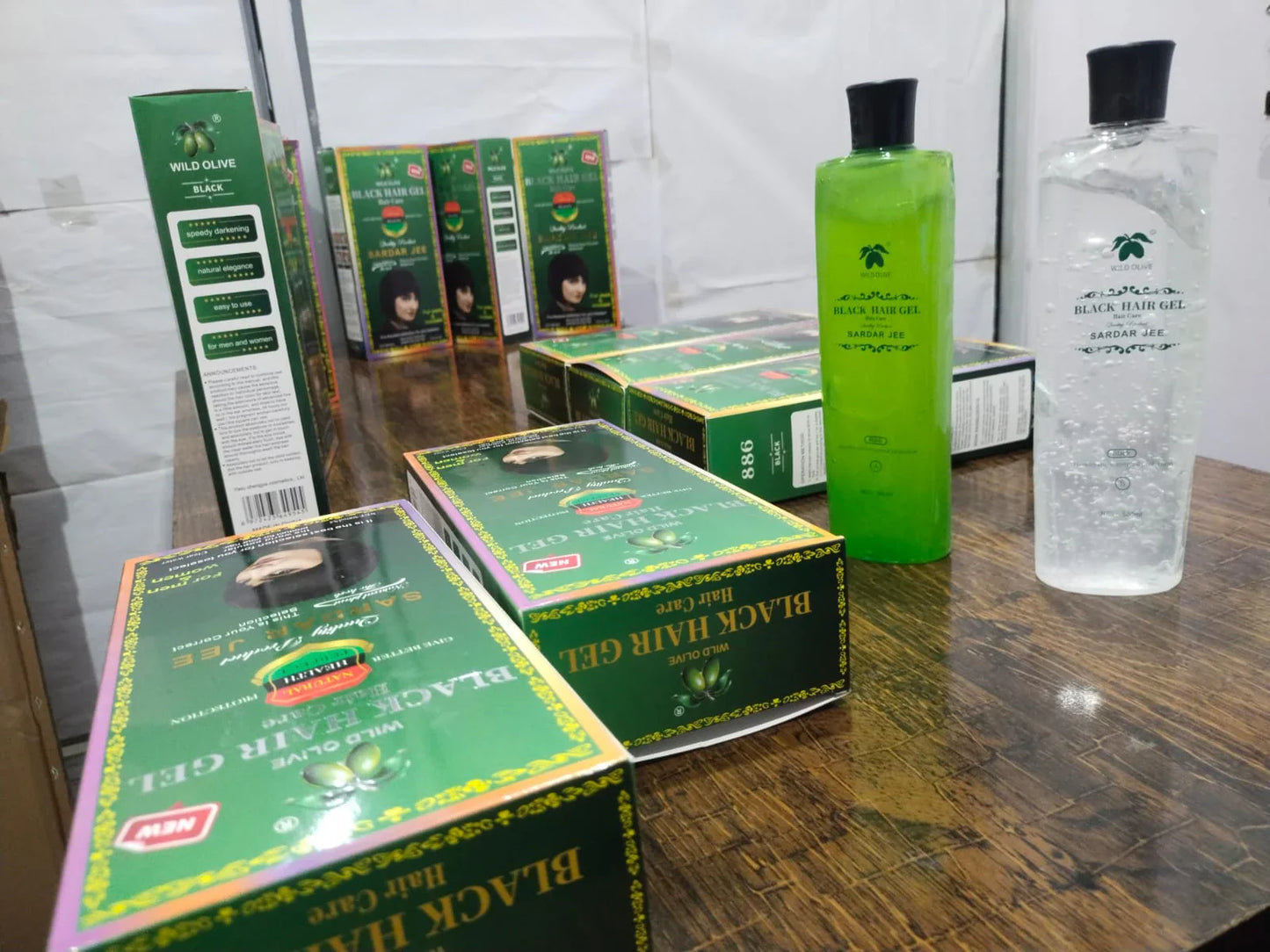 Sardar Jee Hair Color Gel EASY DYEING COLOURING GEL + OIL 2 BOTTLES 500 ML