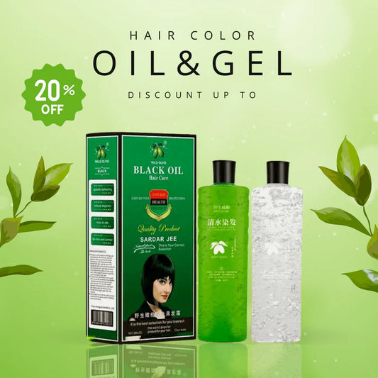 Sardar Jee Hair Color Gel  EASY DYEING COLOURING GEL + OIL 2 BOTTLES 500 ML